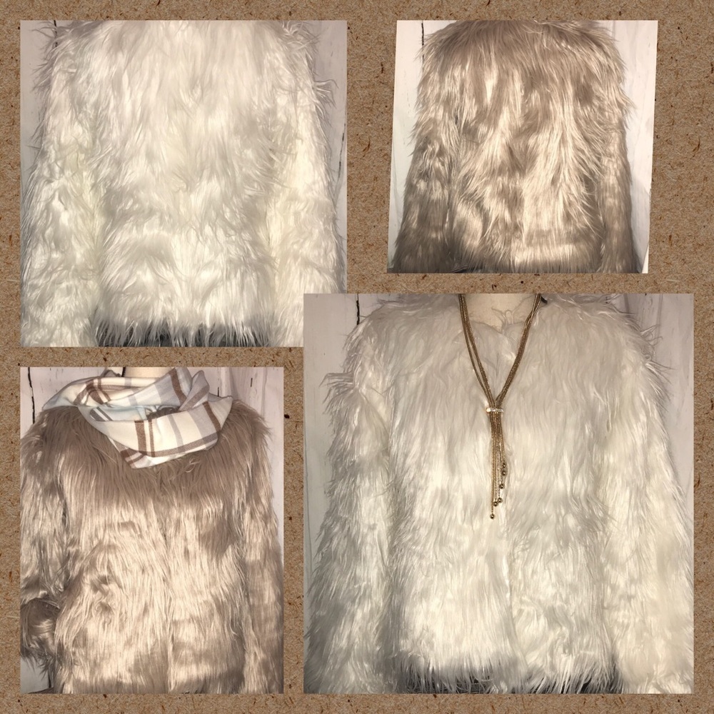 #SOLD!# NWT LAST ONE ! TAN FAUX FUR JACKET M/L - Picture 1 of 8